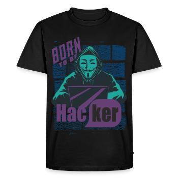 Hacker - T-shirt Premium bio Homme - noir - Devant - Nico (187cm)