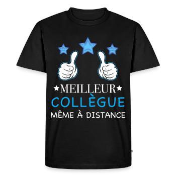 Meilleur collègue - T-shirt Premium bio Homme - noir - Devant - Nico (187cm)