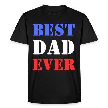 Le meilleur papa de tous les temps - T-shirt Premium bio Homme - noir - Devant - Nico (187cm)