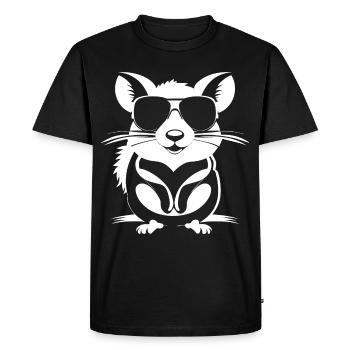 Drôle de rat de compagnie avec des lunettes de soleil fantaisie rats - T-shirt Premium bio Homme - noir - Devant - Nico (187cm)