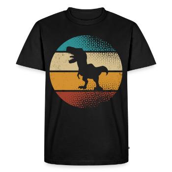 T Rex - T-shirt Premium bio Homme - noir - Devant - Nico (187cm)