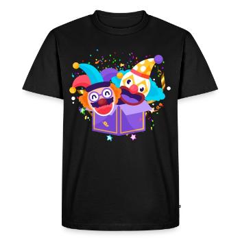 Clown, Carnaval, Carnaval, Costume De Carnaval, Parade, Célébration, Bouffon, - T-shirt Premium bio Homme - noir - Devant - Nico (187cm)