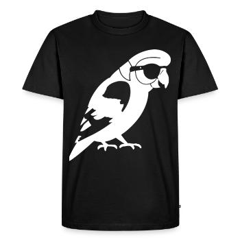 Funny Bird Wearing Sunglasses Cool Bourke's Parak - Men's Premium Organic T-Shirt - black - Front - Nico (187cm)