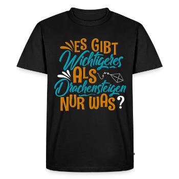 Drachensteigen Drachen Steigen - Männer Premium Bio T-Shirt - Schwarz - Vorne - Nico (187cm)