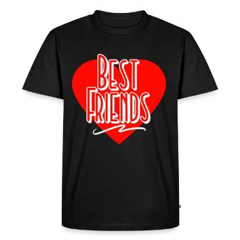 Meilleurs ami - T-shirt Premium bio Homme - noir - Devant - Nico (187cm)