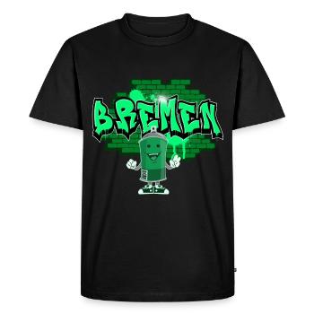 Brême Graffiti - T-shirt Premium bio Homme - noir - Devant - Nico (187cm)