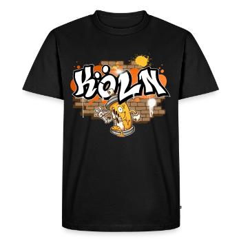 Cologne Graffiti - T-shirt Premium bio Homme - noir - Devant - Nico (187cm)