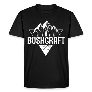 Aventure en plein air dans le bushcraft - T-shirt Premium bio Homme - noir - Devant - Nico (187cm)