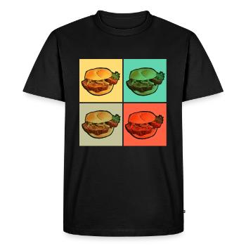 Leberkas Fleischkäse Buns - Men's Premium Organic T-Shirt - black - Front - Nico (187cm)