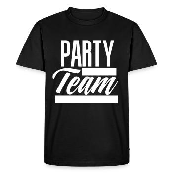 Équipe du parti - T-shirt Premium bio Homme - noir - Devant - Nico (187cm)