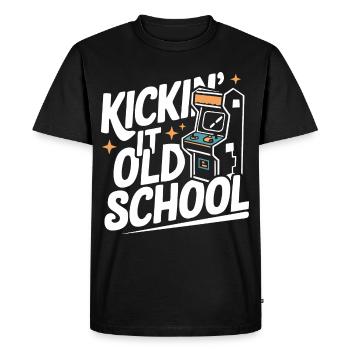 Arcade Arcade Slot Machine Gamer Gaming - Men's Premium Organic T-Shirt - black - Front - Nico (187cm)