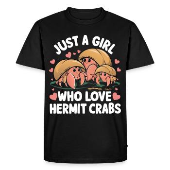 Crab Hermit Crab Crab Crab Crab - Men's Premium Organic T-Shirt - black - Front - Nico (187cm)