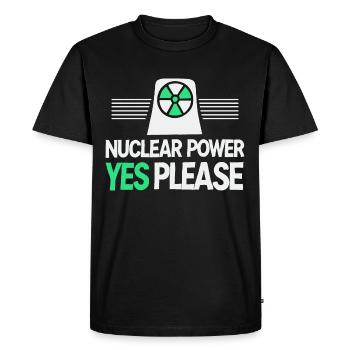 Nuclear Power Yes Please - Pro Clean Energy - Men's Premium Organic T-Shirt - black - Front - Nico (187cm)
