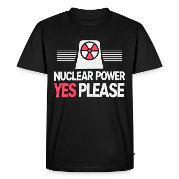 Nuclear Power Yes Please - Pro Clean Energy - Men's Premium Organic T-Shirt - black - Front - Nico (187cm)
