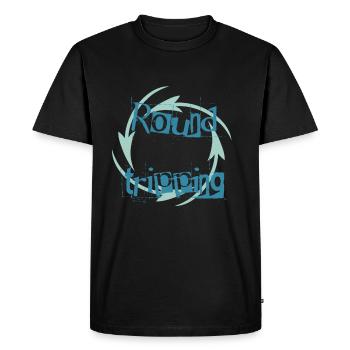 Vibrations en boucle sans fin - T-shirt Premium bio Homme - noir - Devant - Nico (187cm)