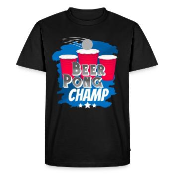 Beerpong Beer Pong - T-shirt Premium bio Homme - noir - Devant - Nico (187cm)
