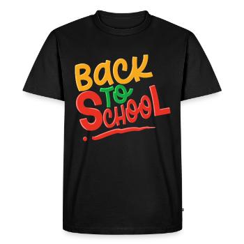 Back To School - Men's Premium Organic T-Shirt - black - Front - Nico (187cm)
