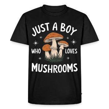 Champignons Champignons Champignon Champignon - T-shirt Premium bio Homme - noir - Devant - Nico (187cm)