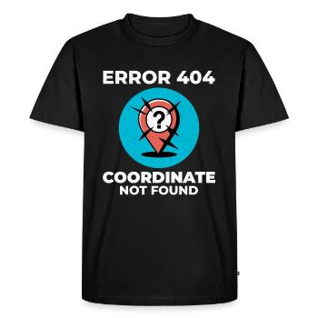 Point d’interrogation Épingle Emplacement perdu Erreur SIG - T-shirt Premium bio Homme - noir - Devant - Nico (187cm)