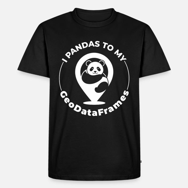 GeoDataFrames Pandas GIS Python Programmierung - Männer Premium Bio T-Shirt - Schwarz