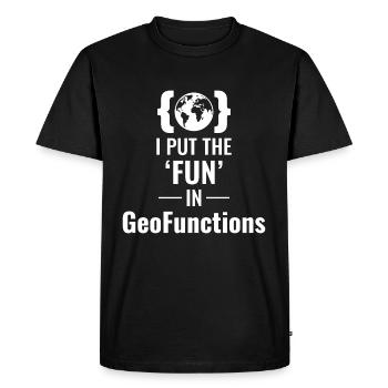 GeoFunctions GIS Programming Developer Fun - Men's Premium Organic T-Shirt - black - Front - Nico (187cm)