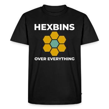 Hexbins Data Visualization GIS Mapping Spatial - Men's Premium Organic T-Shirt - black - Front - Nico (187cm)