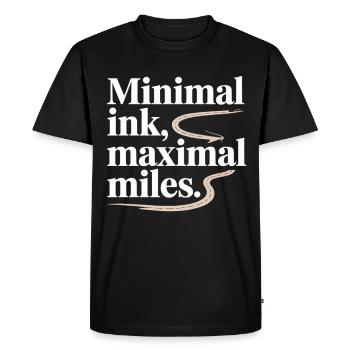 Carte routière SIG Minimal Ink Maximal Miles - T-shirt Premium bio Homme - noir - Devant - Nico (187cm)