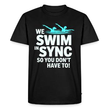 Natation synchronisée Nageur Sports nautiques Athlète - T-shirt Premium bio Homme - noir - Devant - Nico (187cm)