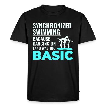 Natation synchronisée Danse Nageur de base Humour - T-shirt Premium bio Homme - noir - Devant - Nico (187cm)