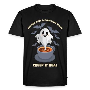 Citrouille Épices & Tout Fright, Drôle Halloween - T-shirt Premium bio Homme - noir - Devant - Nico (187cm)