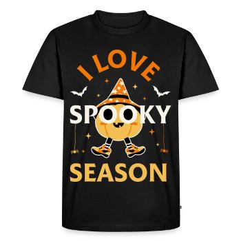 J’adore la saison effrayante - T-shirt Premium bio Homme - noir - Devant - Nico (187cm)