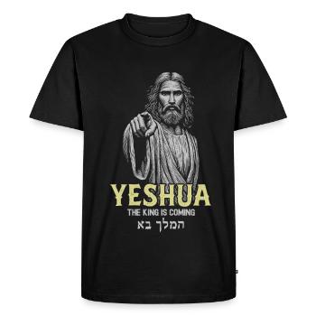 Yeshua King arrive - T-shirt Premium bio Homme - noir - Devant - Nico (187cm)