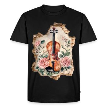 Violon Violon Vintage - T-shirt Premium bio Homme - noir - Devant - Nico (187cm)