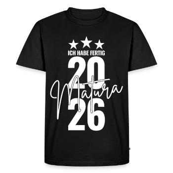 Matura 2026 I'm done - Men's Premium Organic T-Shirt - black - Front - Nico (187cm)