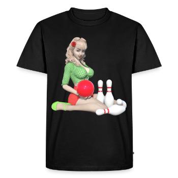 Bowling, bowling, quilles - T-shirt Premium bio Homme - noir - Devant - Nico (187cm)