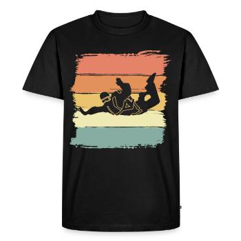 Fallschirmspringen vintage retro Skydiving - Men's Premium Organic T-Shirt - black - Front - Nico (187cm)
