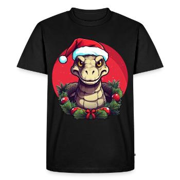Snakes Christmas - Men's Premium Organic T-Shirt - black - Front - Nico (187cm)