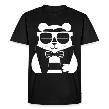 Funny Hamster with Sunglasses Hamsters - Men's Premium Organic T-Shirt - black - Front - Nico (187cm)