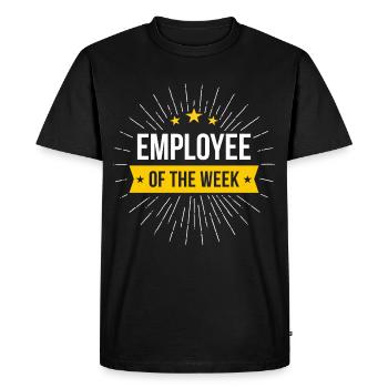 Employé de la semaine - T-shirt Premium bio Homme - noir - Devant - Nico (187cm)
