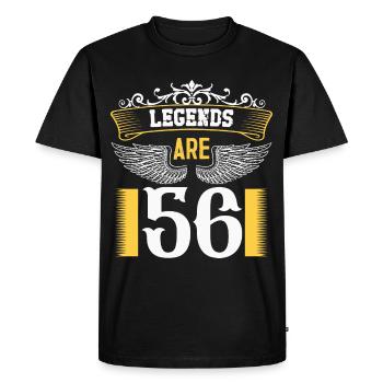 Legends are 56 years old, birthday 56 - Men's Premium Organic T-Shirt - black - Front - Nico (187cm)