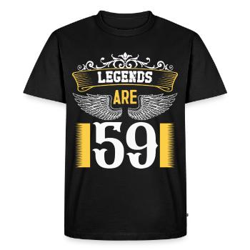 Legends are 59 years old, birthday 59 - Men's Premium Organic T-Shirt - black - Front - Nico (187cm)