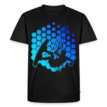 Kiten Kitesurfen Kitesurfing Kite Kitesurf - Men's Premium Organic T-Shirt - black - Front - Nico (187cm)