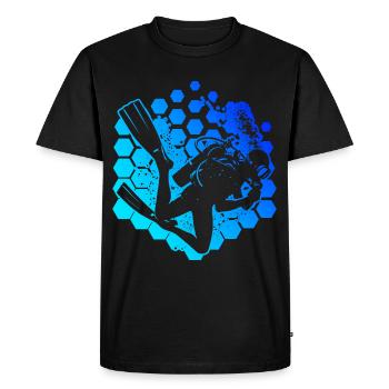 Men's Women's Diver Diving Diving Diver - Men's Premium Organic T-Shirt - black - Front - Nico (187cm)
