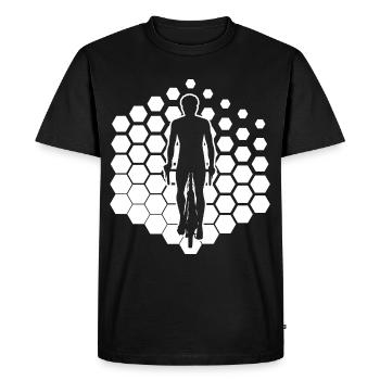 Vélo Vélo Cyclisme Vélo Cyclisme Cyclisme - T-shirt Premium bio Homme - noir - Devant - Nico (187cm)