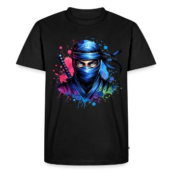 Ninja - T-shirt Premium bio Homme - noir - Devant - Nico (187cm)