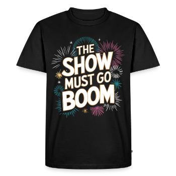 Pyrotechnie Feux d’artifice Pyrotechnie - T-shirt Premium bio Homme - noir - Devant - Nico (187cm)