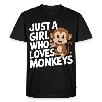Monkey Monkey Animal Gorilla Chimpanzee - Men's Premium Organic T-Shirt - black - Front - Nico (187cm)