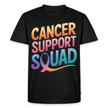 Sensibilisation au cancer Cancer Cancer du sein - T-shirt Premium bio Homme - noir - Devant - Nico (187cm)