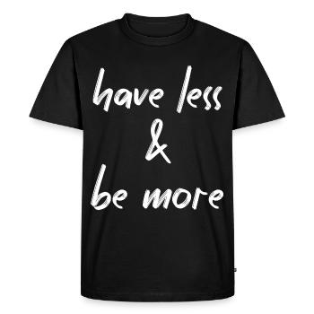 Minimalisme - T-shirt Premium bio Homme - noir - Devant - Nico (187cm)