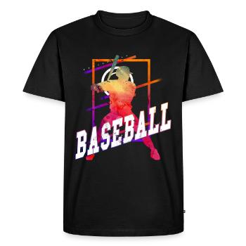 Joueur de baseball Joueur de baseball Vintage Coloré - T-shirt Premium bio Homme - noir - Devant - Nico (187cm)